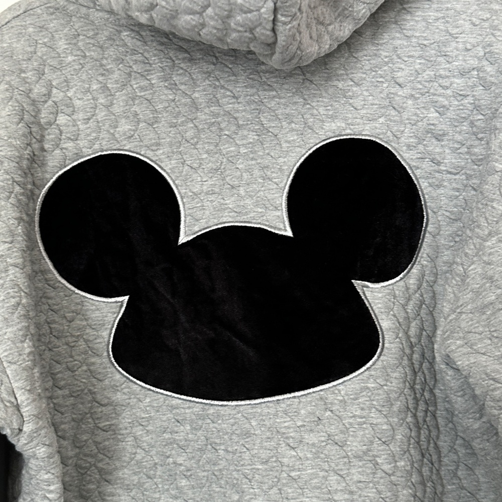 Disney Parks I Believe in Magic Zip Up Hoodie Sweatshirt Gray Mickey Large Vacay - Picture 3 of 5